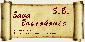 Sava Bosioković vizit kartica